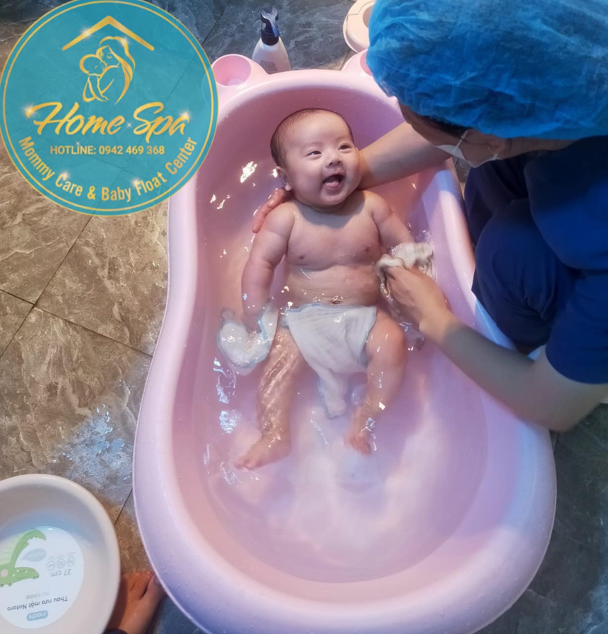 Dịch vụ tắm bé sơ sinh Bắc Giang tại Homespa