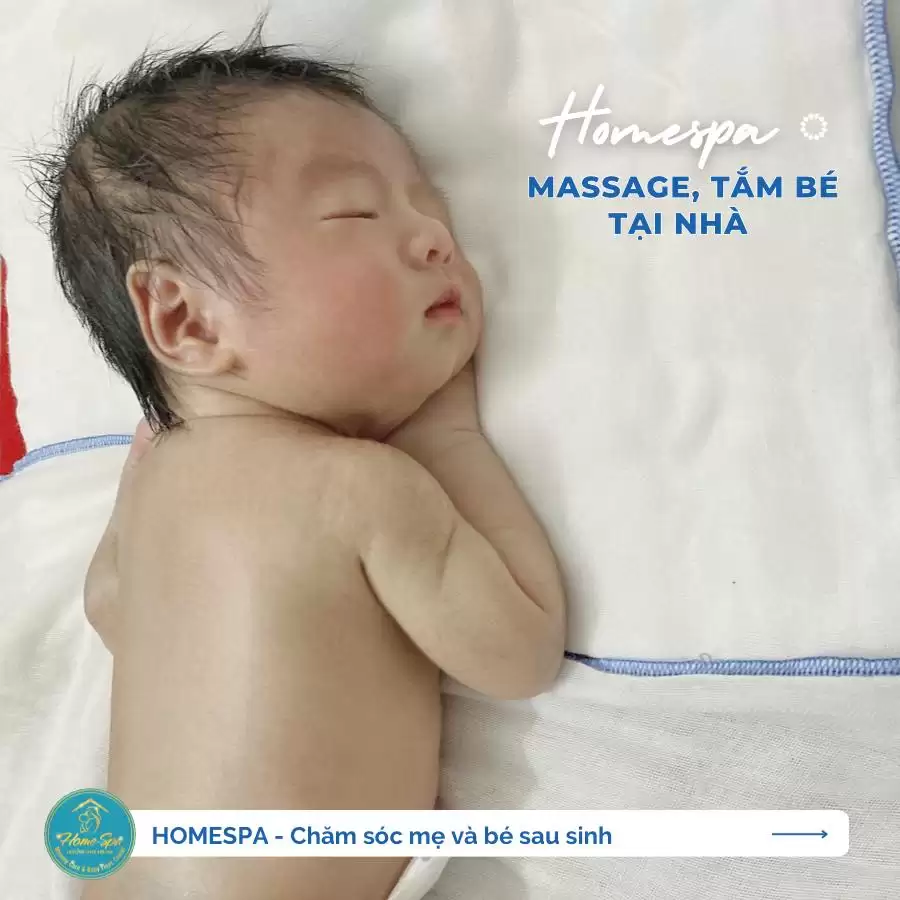 Dịch vụ tắm bé sơ sinh Bắc Giang tại Homespa