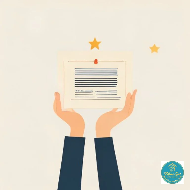 minimalist vector illustration of hands holding a certificate, symbolizing professional qualification in early childhood education, 1024x1024