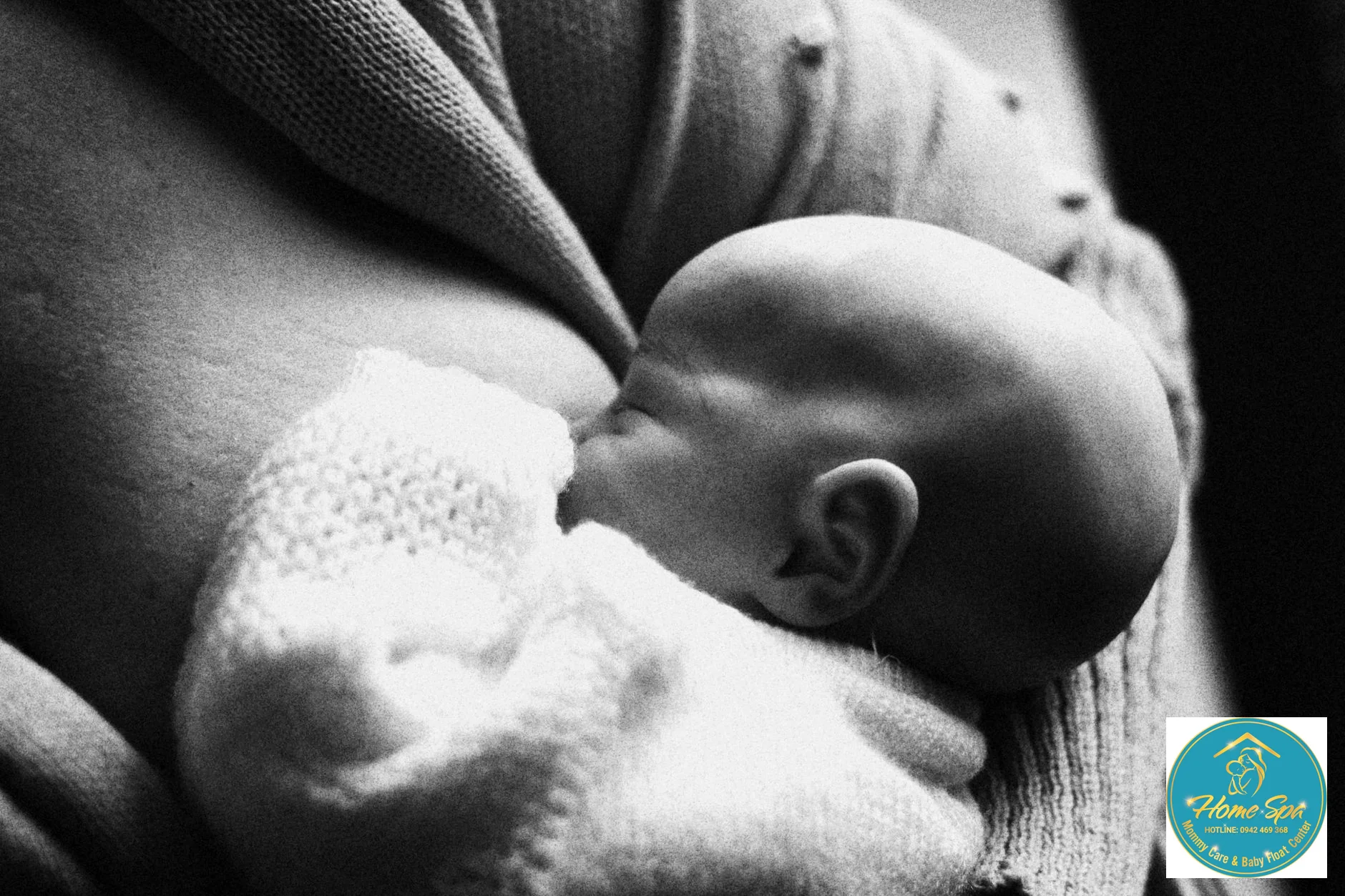 professional photo of a mother nursing her baby with a serene expression, soft lighting, 1024x1024