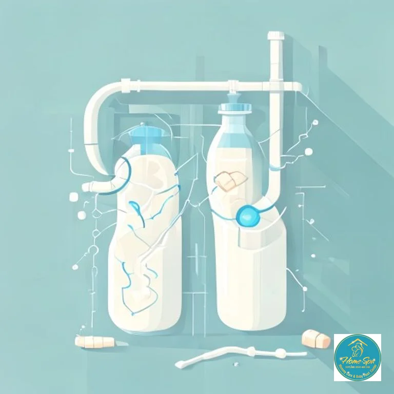 minimalist vector illustration of milk ducts and blockages being cleared, clean and clear style, 1024x1024
