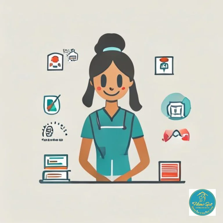 minimalist vector illustration showing a clear distinction between a certified professional nanny and a traditional babysitter, with icons representing education, scope of work, and professionalism, 1024x1024