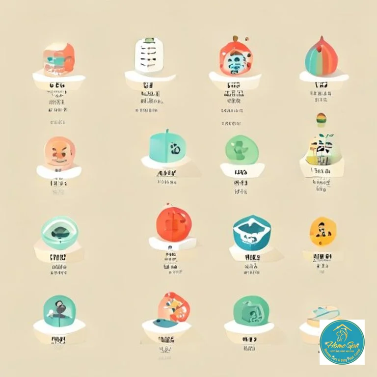 minimalist vector illustration of different baby hydrotherapy packages, showing price tiers and included services, 1024x1024
