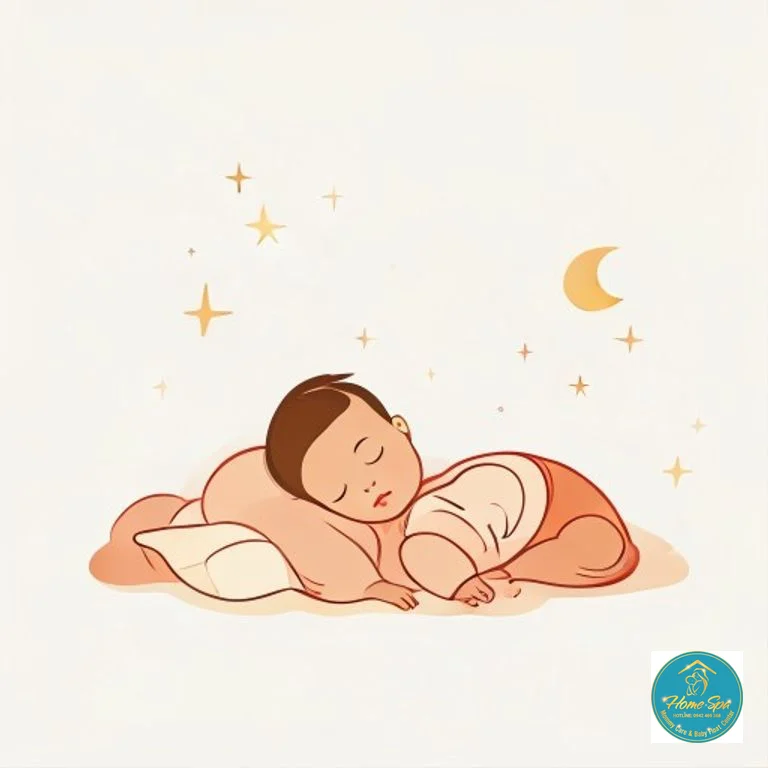 minimalist vector illustration of baby sleep safety tips, 1024x1024