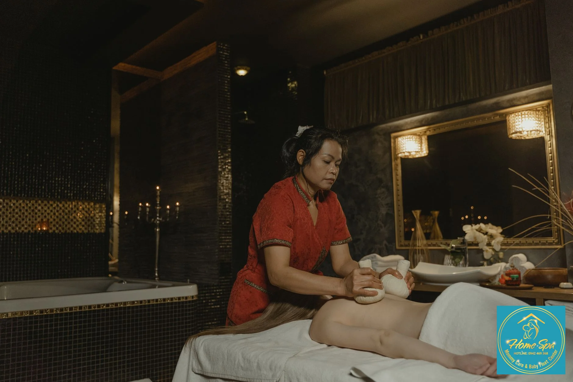 professional female nurse or therapist helping a new mother with breast massage for milk flow, warm and caring atmosphere, 1024x1024