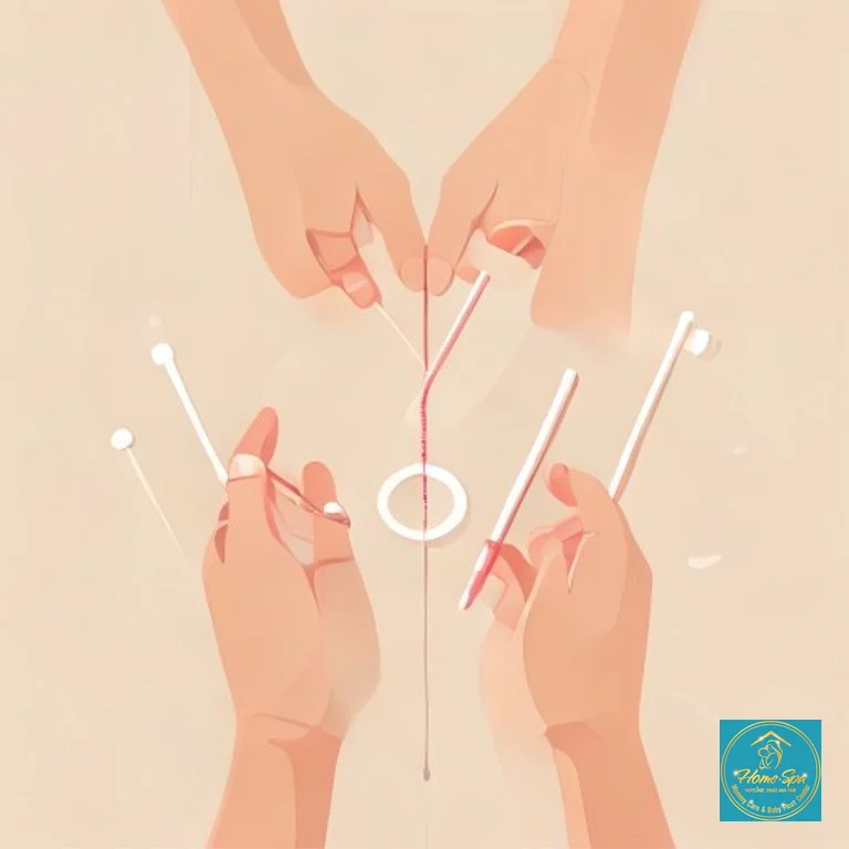 minimalist vector illustration of umbilical cord care after baby bath, showing clean hands and cotton swabs, 1024x1024