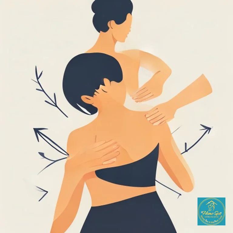 minimalist vector illustration of breast massage techniques for lactating mothers, arrows showing direction of massage, 1024x1024