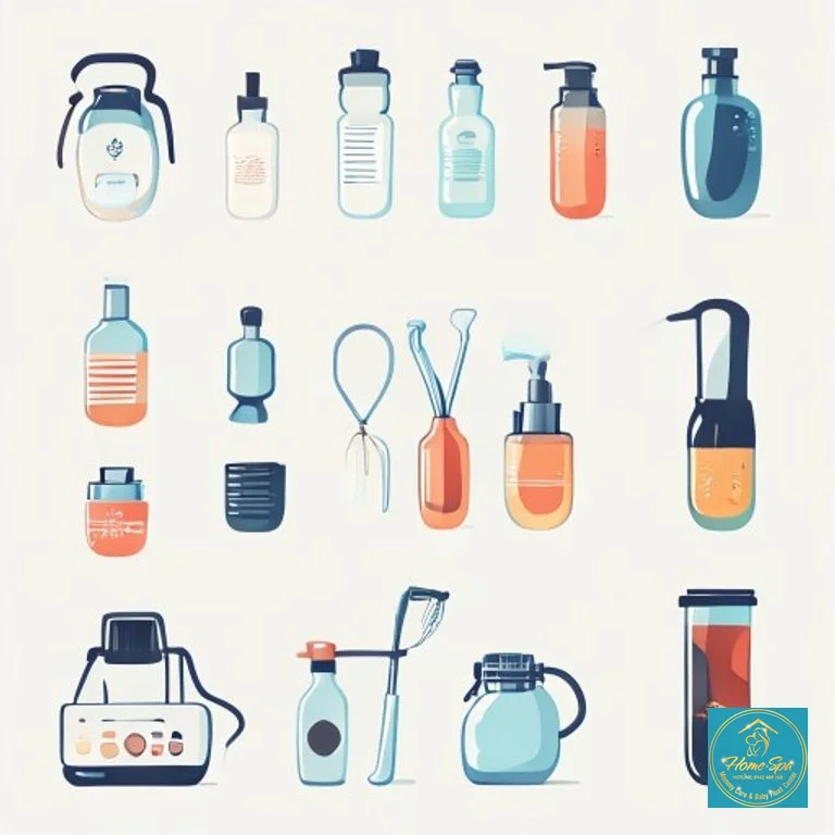 minimalist vector illustration of different sterilization methods for baby bottles and breast pump parts, steam, UV, boiling, 1024x1024