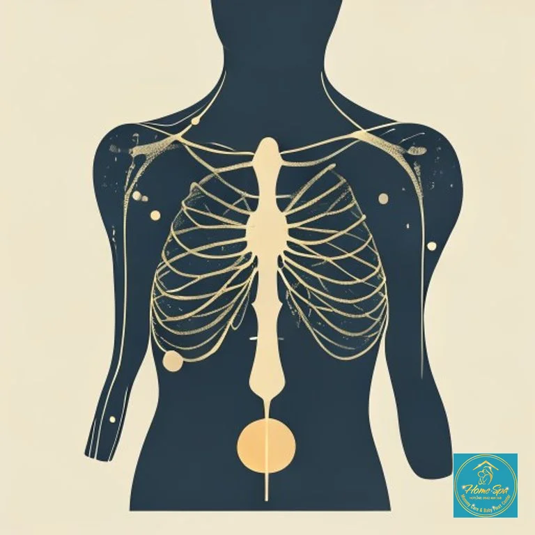minimalist vector illustration of breast anatomy with milk ducts and a heat symbol, emphasizing milk flow, 1024x1024