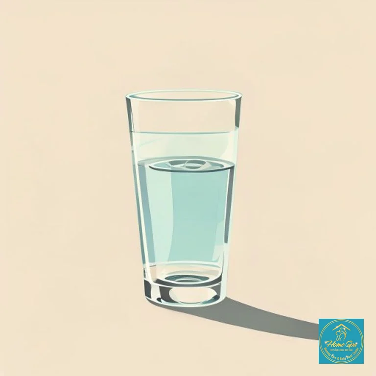 minimalist vector illustration of a glass of water and a breast, representing hydration for breastfeeding, soft color palette, 1024x1024