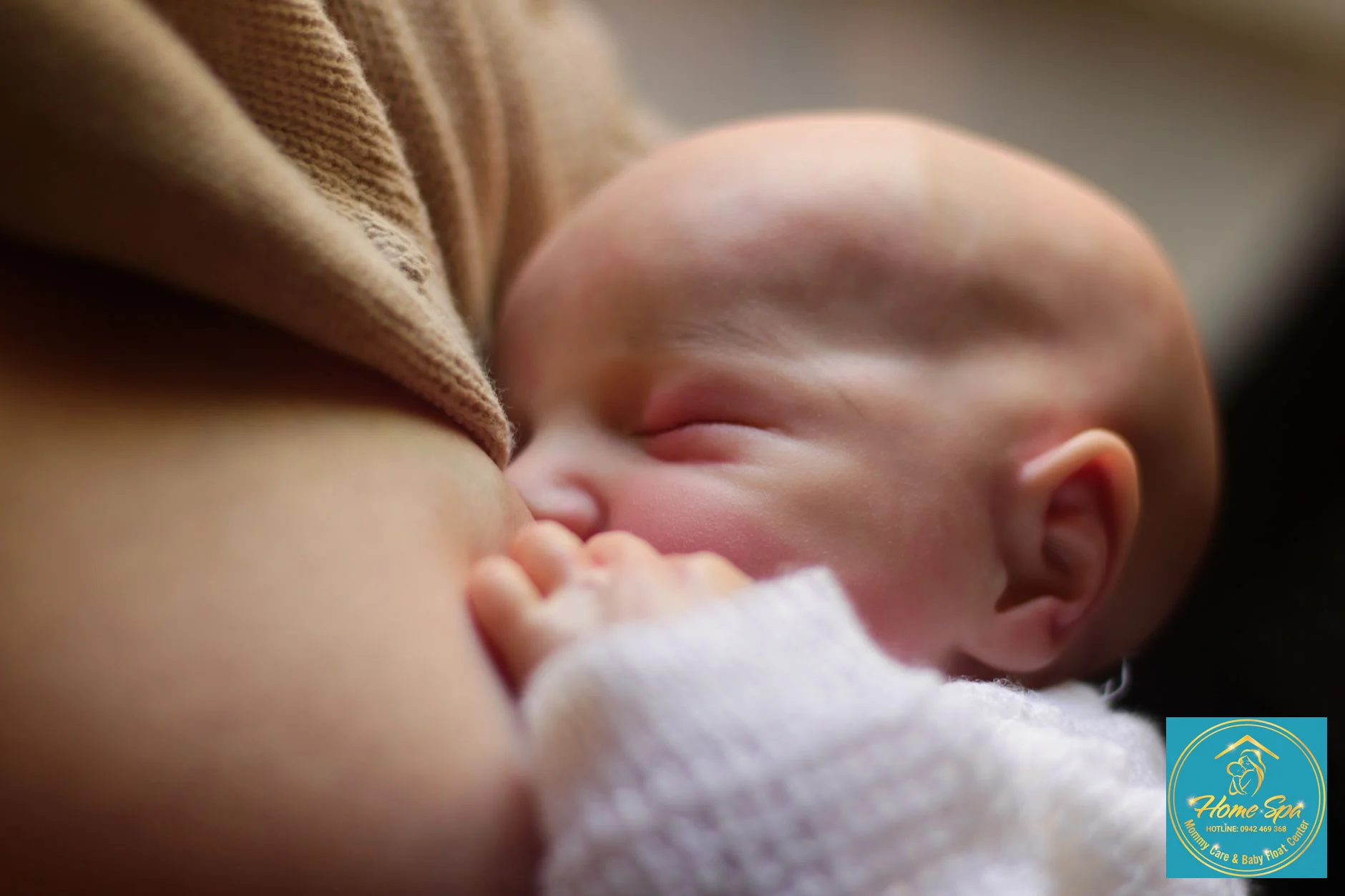 professional photo of a mother breastfeeding her newborn baby in a cradle hold position, soft lighting, 1024x1024