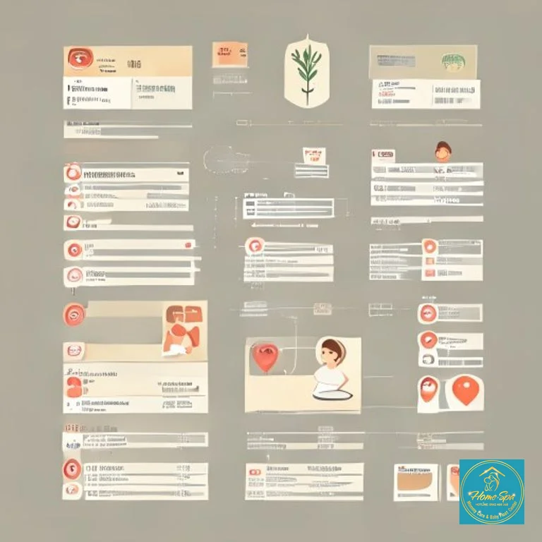 minimalist vector illustration of different service packages for new mothers, with clear pricing and benefits listed, 1024x1024