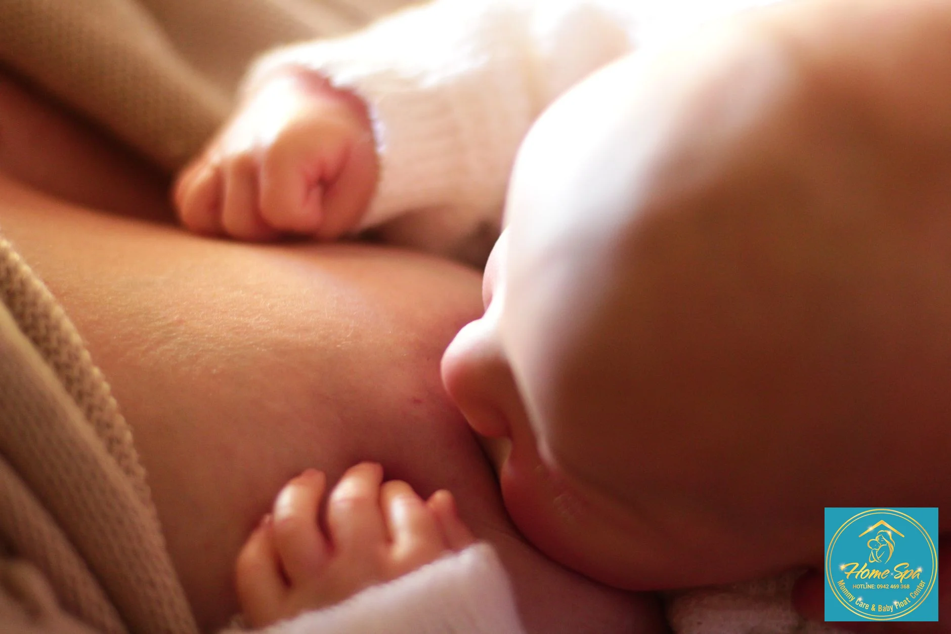 professional photo of a lactation consultant gently massaging a mother's breast to resolve a clogged milk duct, soft lighting, calm environment, 1024x1024